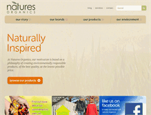 Tablet Screenshot of naturesorganics.com.au